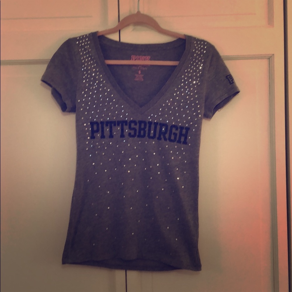 PINK Victoria’s Secret gray Pittsburgh tshirt